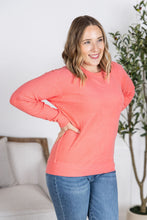 Load image into Gallery viewer, Corrine Ribbed Pullover Top - Coral