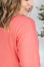 Load image into Gallery viewer, Corrine Ribbed Pullover Top - Coral