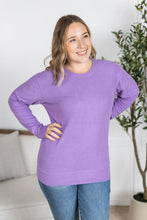 Load image into Gallery viewer, Corrine Ribbed Pullover Top - Purple