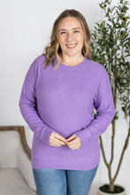 Load image into Gallery viewer, Corrine Ribbed Pullover Top - Purple