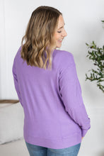 Load image into Gallery viewer, Corrine Ribbed Pullover Top - Purple