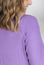 Load image into Gallery viewer, Corrine Ribbed Pullover Top - Purple