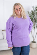 Load image into Gallery viewer, Corrine Ribbed Pullover Top - Purple