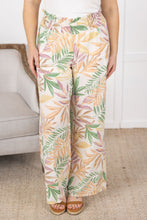 Load image into Gallery viewer, Presley Palazzo Pants - Mauve and Green Palm