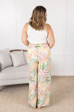 Load image into Gallery viewer, Presley Palazzo Pants - Mauve and Green Palm