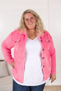 Fleece Shacket - Pink