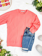 Load image into Gallery viewer, Corrine Ribbed Pullover Top - Coral