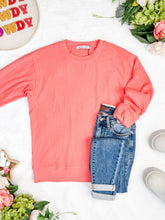 Load image into Gallery viewer, Corrine Ribbed Pullover Top - Coral