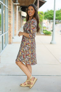 Taylor Dress - Mocha Floral