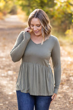 Load image into Gallery viewer, Long Sleeve Sarah Ruffle - Olive