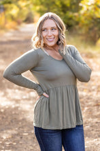 Load image into Gallery viewer, Long Sleeve Sarah Ruffle - Olive