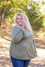 Load image into Gallery viewer, Long Sleeve Sarah Ruffle - Olive