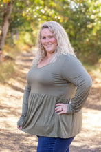 Load image into Gallery viewer, Long Sleeve Sarah Ruffle - Olive