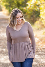 Load image into Gallery viewer, Long Sleeve Sarah Ruffle - Mocha