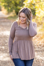 Load image into Gallery viewer, Long Sleeve Sarah Ruffle - Mocha