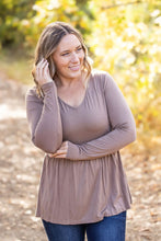 Load image into Gallery viewer, Long Sleeve Sarah Ruffle - Mocha